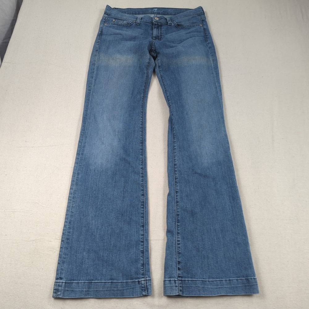 7 for all Mankind Jeans  Womens 29 Blue Dojo Flare Hippie Boho Stretch